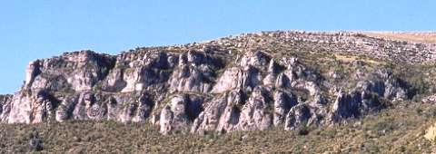 The rock-formations of the Causse M�jean facing the campsite